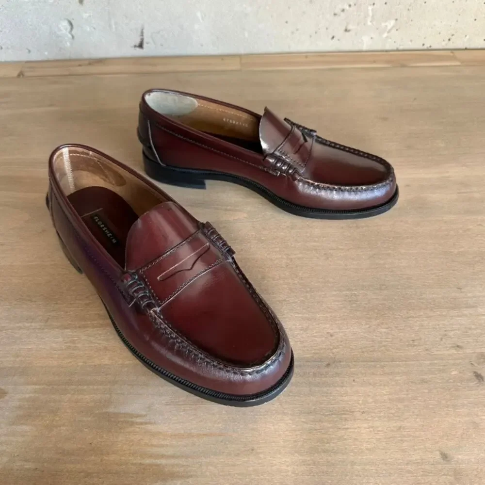 Florsheim Berkley Penny Loafers Burgundy 10 3E